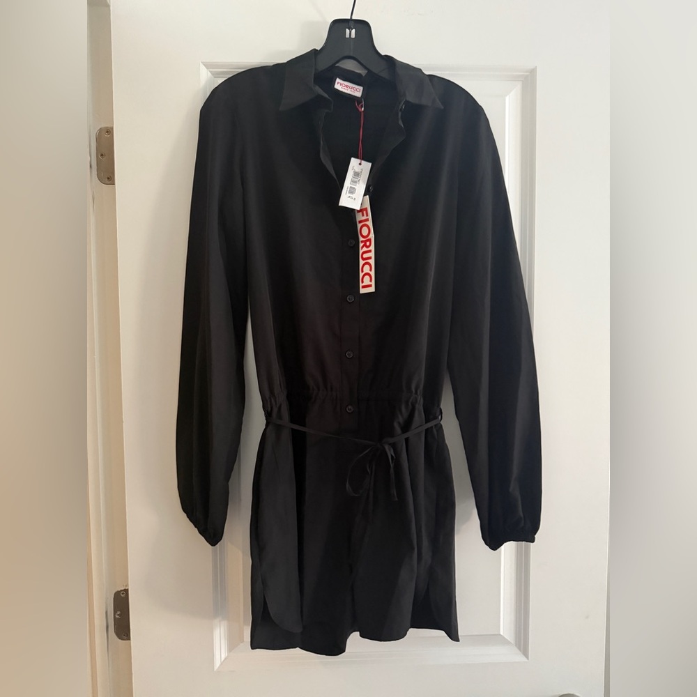 Fiorucci Black Long Sleeve Romper super soft sz M (42 Italy)